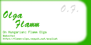 olga flamm business card